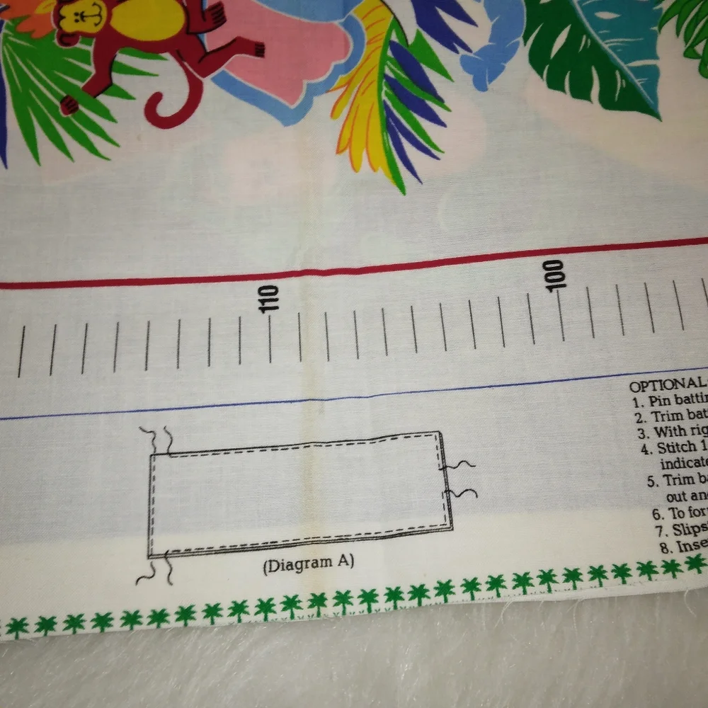 FABRIC Cranston Print Works Rainbow Jungle Growth Chart Panel